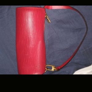 LOUIS VUITTON PAPILLON EPI MINI LEATHER WRISTLET